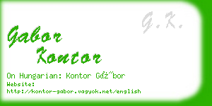 gabor kontor business card